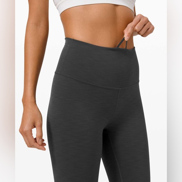 LULULEMON Wunder Train High Rise Tight 25” Heathered Graphite Grey Sz 2 - Picture 11 of 11